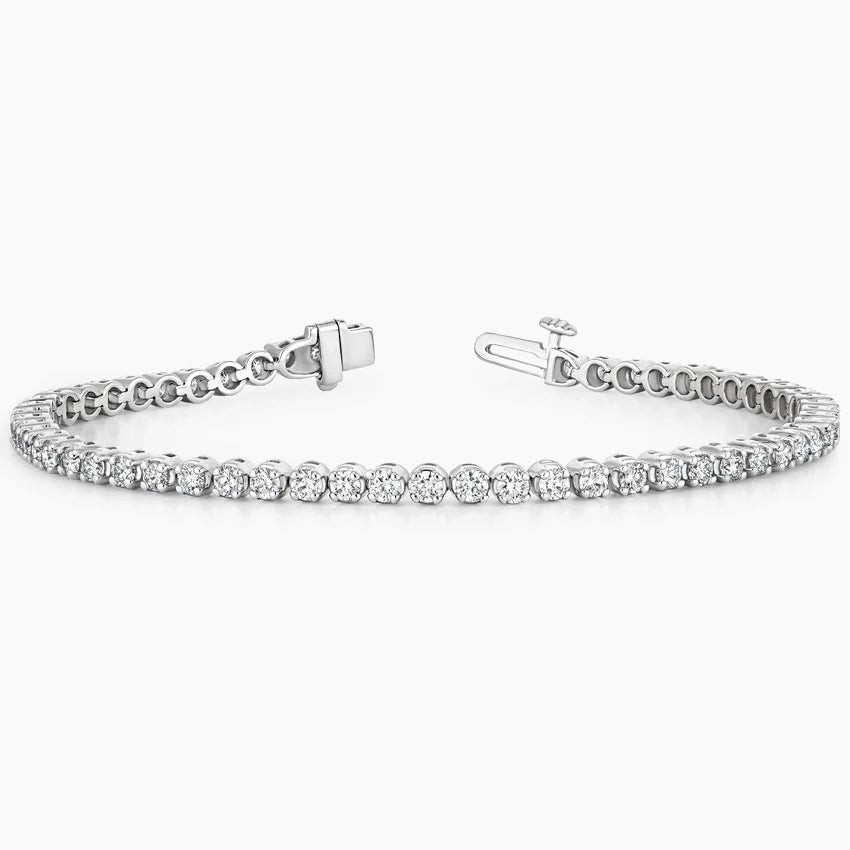Round Bezel Tennis Bracelet ( 3 ct tw. ) 18K Gold