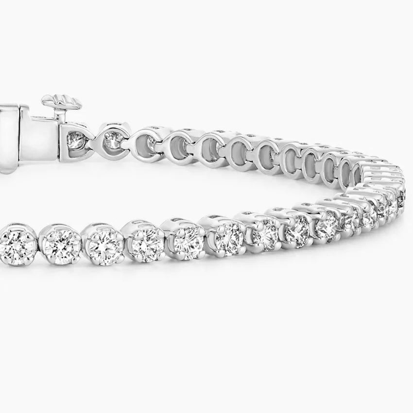 Round Bezel Tennis Bracelet ( 3 ct tw. ) 18K Gold