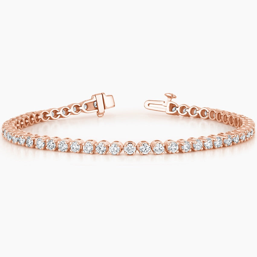 Round Bezel Tennis Bracelet ( 4 ct tw. ) 18K Gold