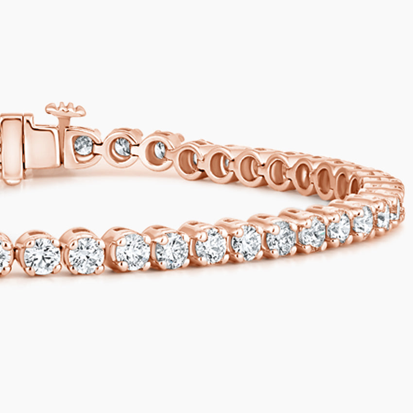 Round Bezel Tennis Bracelet ( 4 ct tw. ) 18K Gold