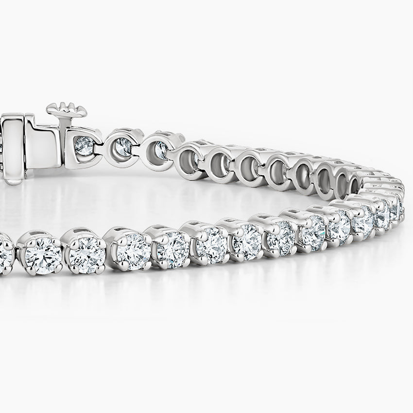 Round Bezel Tennis Bracelet ( 4 ct tw. ) 18K Gold