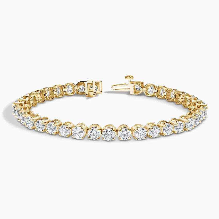 Round Bezel Tennis Bracelet ( 4 ct tw. ) 18K Gold