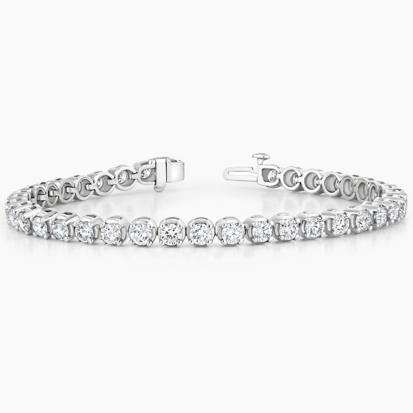 Round Bezel Tennis Bracelet ( 7 ct tw. ) 18K Gold