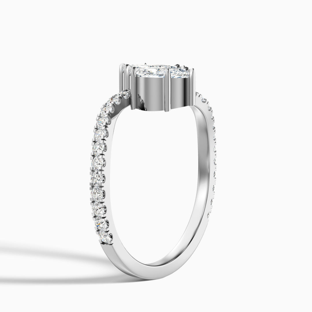 Toi et Moi Lab Diamond Engagement Ring in 18K Gold - Marquise