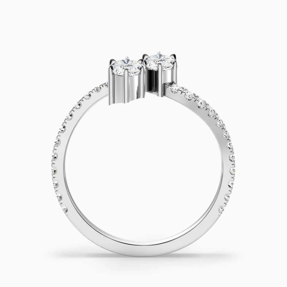Toi et Moi Lab Diamond Engagement Ring in 18K Gold - Marquise