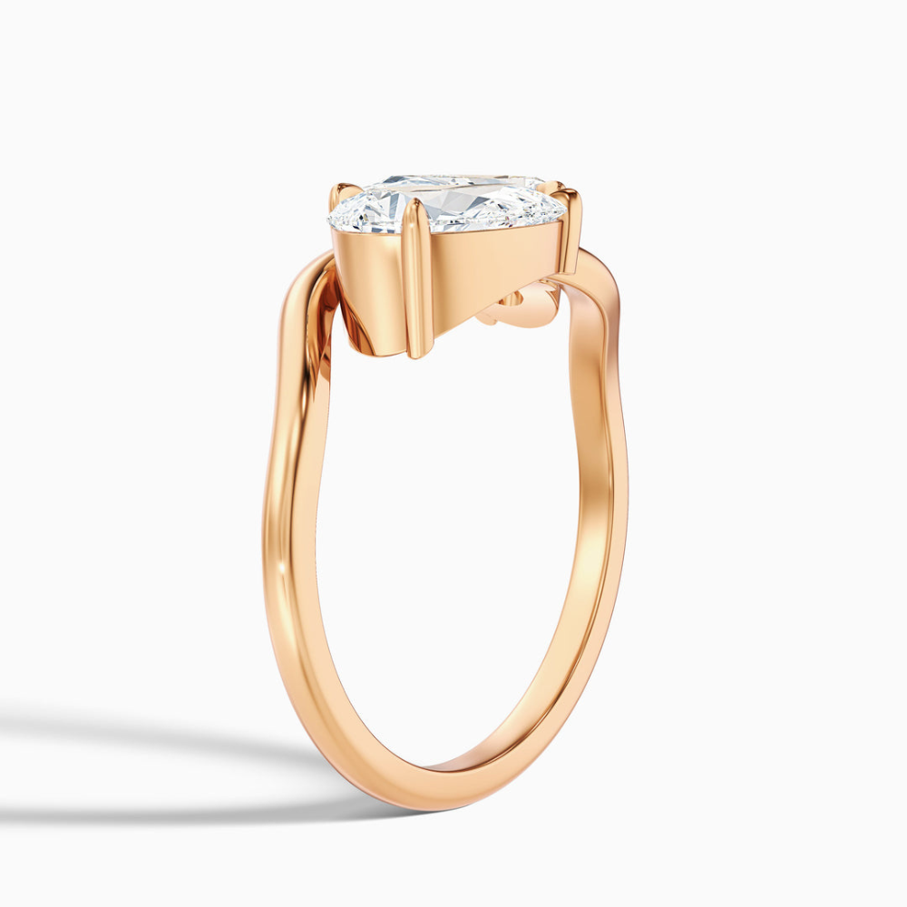 Toi et Moi Lab Diamond Engagement Ring in 18K Gold - Pear