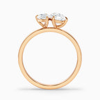 Toi et Moi Double Pear Cut Engagement Ring in Solid Gold⁠
