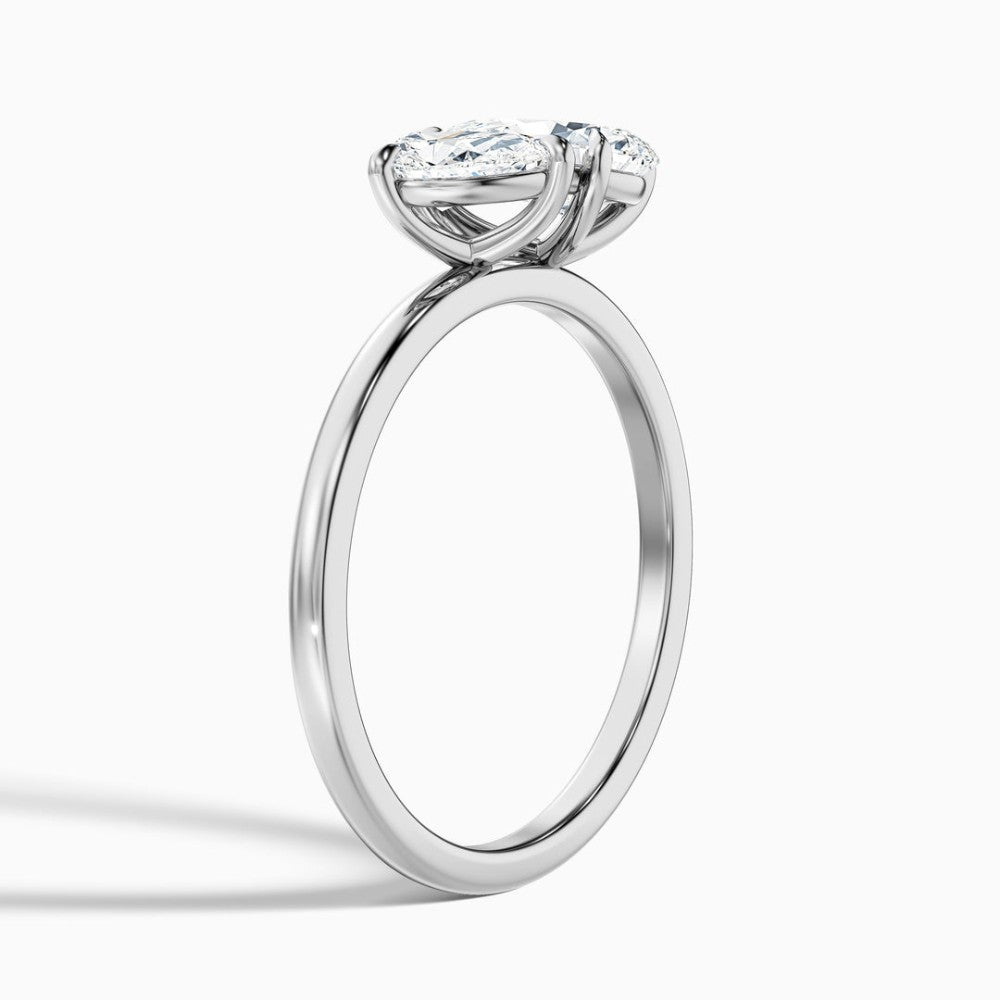Toi et Moi Double Pear Cut Engagement Ring in Solid Gold⁠