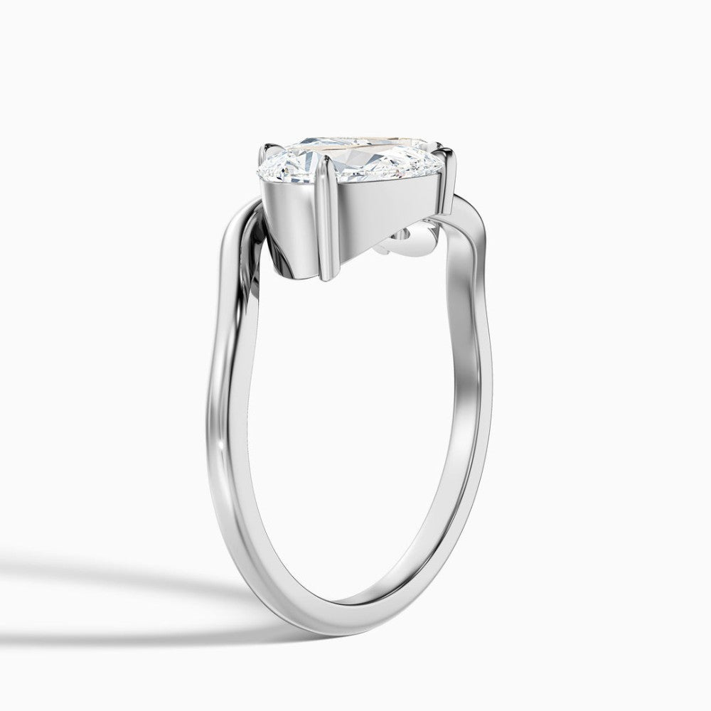 Bypass Double Pear Cut Two-Stone Engagement Ring in Solid Gold⁠