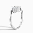 Bypass Double Pear Cut Two-Stone Engagement Ring in Solid Gold⁠