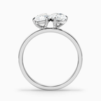 Toi et Moi Double Pear Cut Engagement Ring in Solid Gold⁠