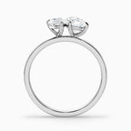Toi et Moi Double Pear Cut Engagement Ring in Solid Gold⁠