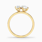 Toi et Moi Double Pear Cut Engagement Ring in Solid Gold⁠