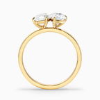 Toi et Moi Double Pear Cut Engagement Ring in Solid Gold⁠