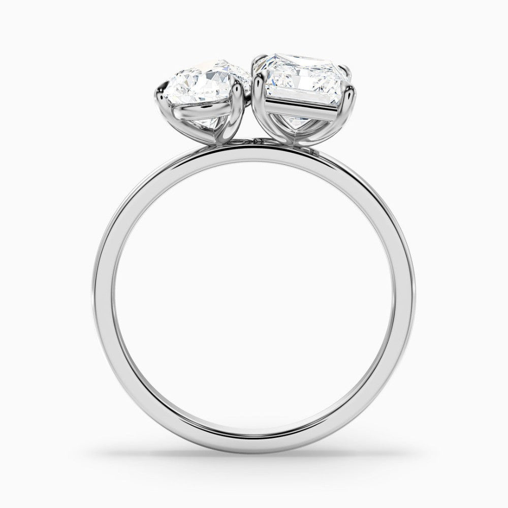 Toi et Moi Pear & Radiant Cut Diamond Two-Stone Ring in Solid Gold⁠