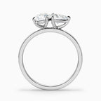 Toi et Moi Pear & Trillion Cut Two-Stone Engagement Ring in Solid Gold⁠