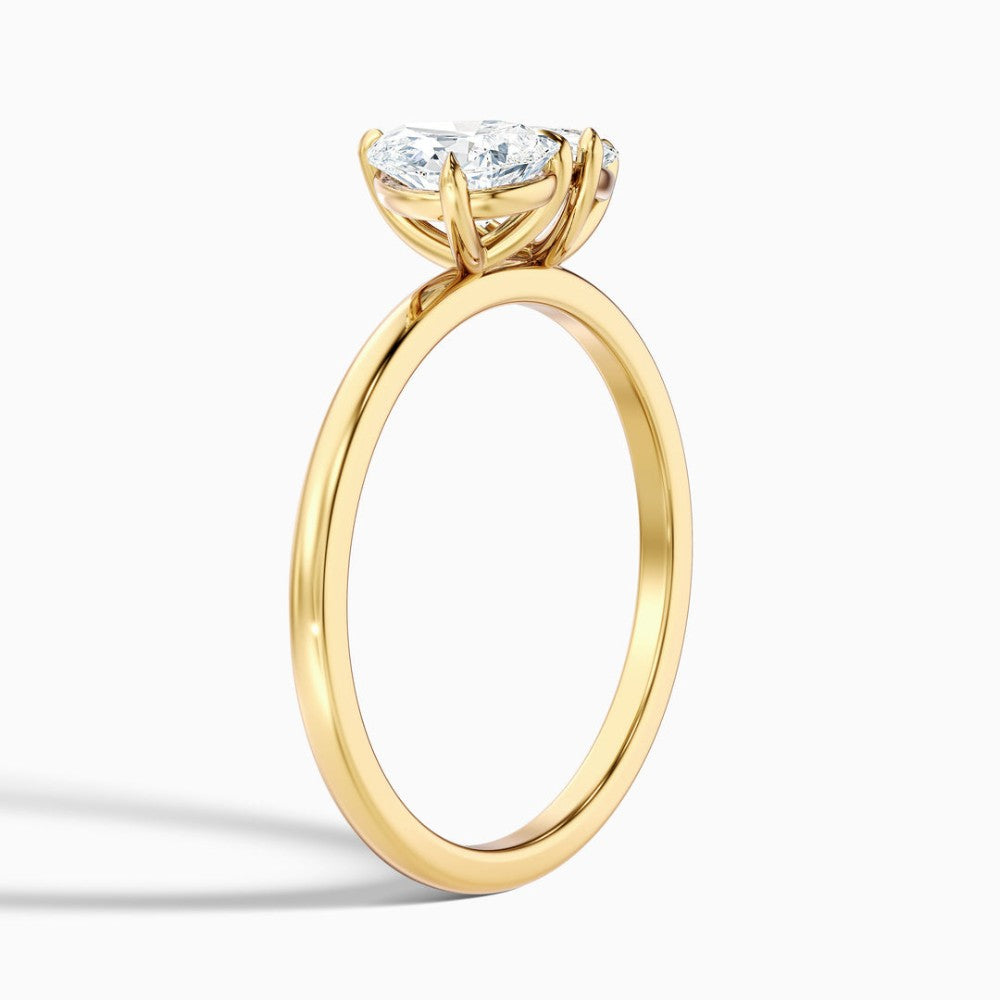 Toi et Moi Pear & Trillion Cut Two-Stone Engagement Ring in Solid Gold⁠