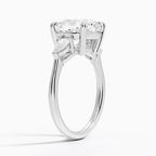 Pear Cut Three-Stone Engagement Ring in Solid Gold⁠