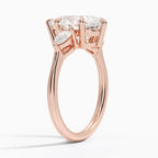 Pear Cut Three-Stone Engagement Ring in Solid Gold⁠