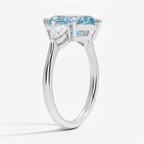 18K Solid Gold Pear Accent Fancy Color Diamond Ring