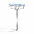 18K Solid Gold Pear Accent Fancy Color Diamond Ring