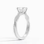 18K Solid Gold Braided Diamond Ring