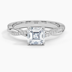 18K Solid Gold Braided Diamond Ring