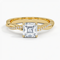 18K Solid Gold Braided Diamond Ring