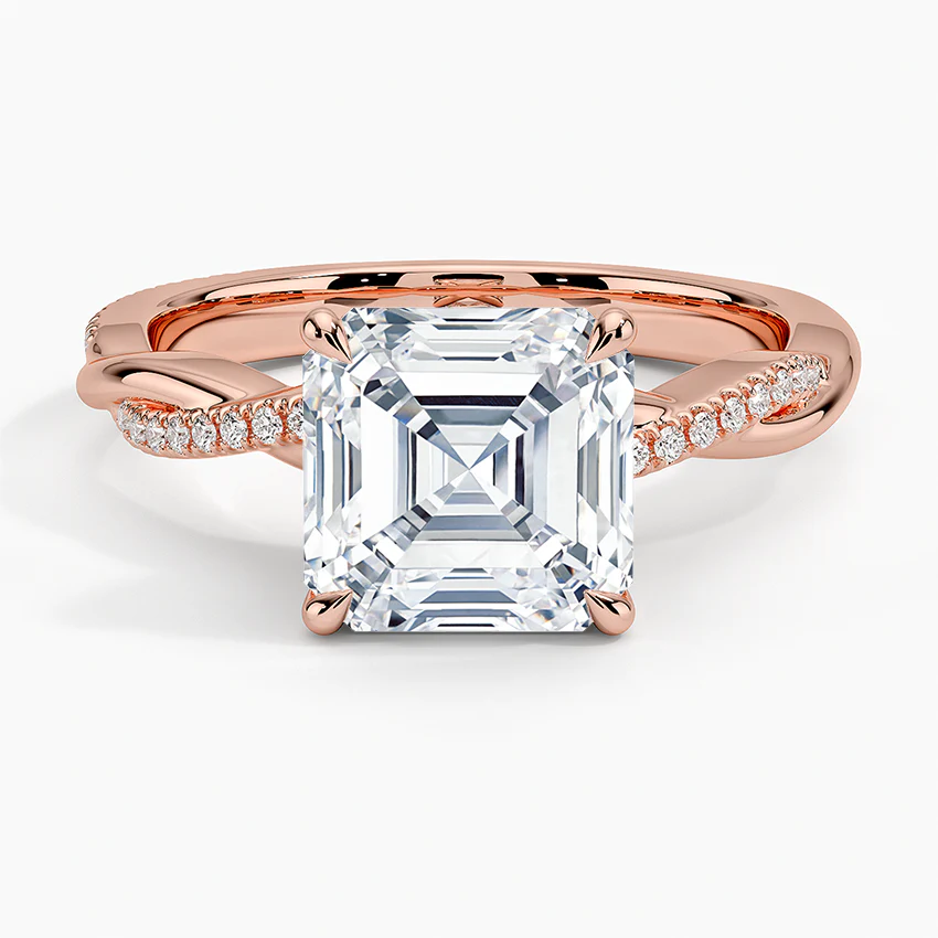 ecomposer-view with diamond shape-asscher,ecomposer-size-2.5-ct,ecomposer-metal type-rose-gold-18k