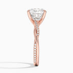 18K Solid Gold Diamond Twist Ring