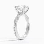 18K Solid Gold Diamond Twist Ring