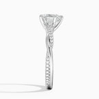 18K Solid Gold Braided Twist Diamond Ring