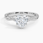 18K Solid Gold Braided Twist Diamond Ring
