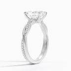 18K Solid Gold Intertwined Diamond Ring