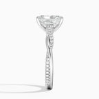 18K Solid Gold Intertwined Diamond Ring