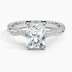 18K Solid Gold Intertwined Diamond Ring