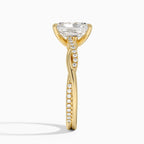 18K Solid Gold Intertwined Diamond Ring