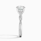 18K Solid Gold Twist Shank Lab Diamond Ring