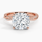 18K Solid Gold Diamond Twist Ring