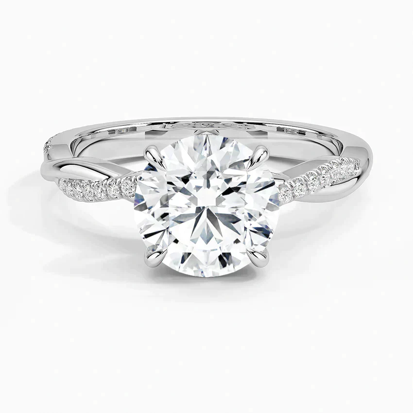 ecomposer-view with diamond shape-round,ecomposer-size-2-ct,ecomposer-metal type-white-gold-18k