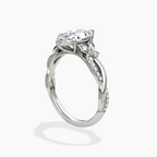 18K Solid Gold Veronica Marquise Twisted Lab Diamond Ring