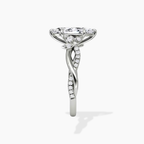 18K Solid Gold Veronica Marquise Twisted Lab Diamond Ring