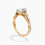 18K Solid Gold Veronica Pear Twisted Lab Diamond Ring