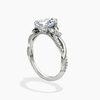 18K Solid Gold Veronica Pear Twisted Lab Diamond Ring