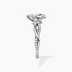 18K Solid Gold Veronica Pear Twisted Lab Diamond Ring