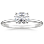 18K Solid Gold Oval East West Lab Diamond Ring