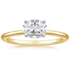 18K Solid Gold Oval East West Lab Diamond Ring