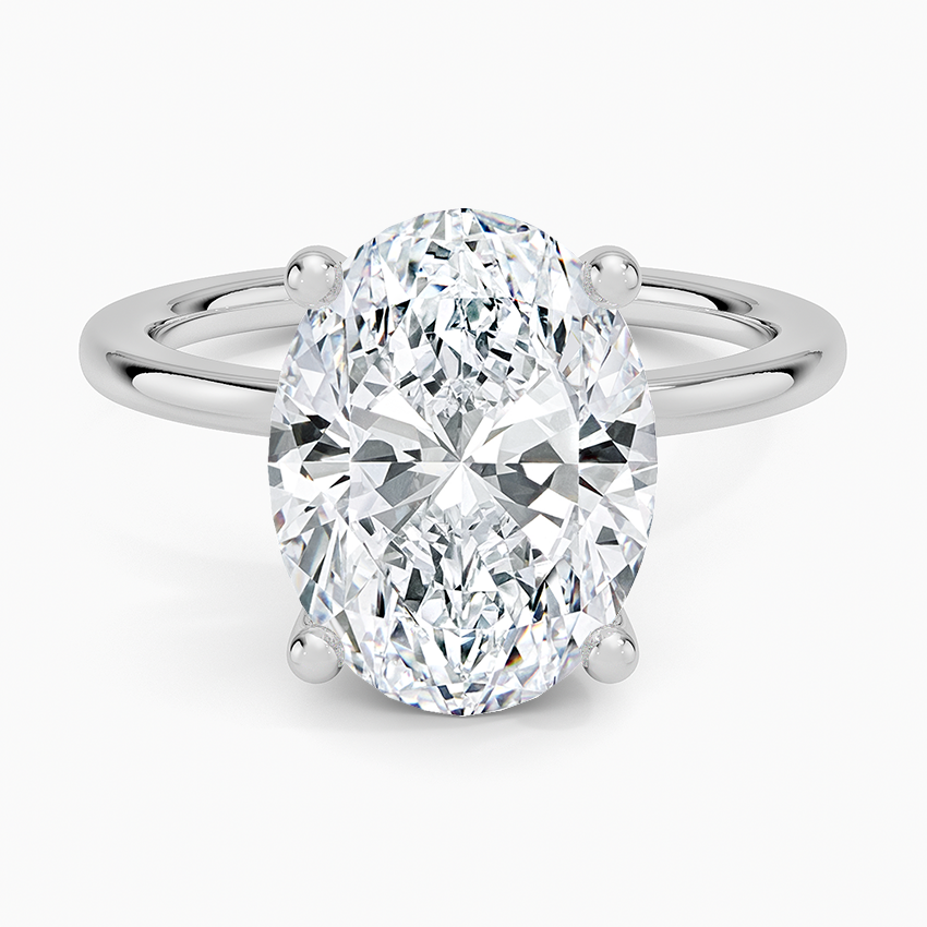 ecomposer-view with diamond shape-oval, ecomposer-metal type-white-gold-18k