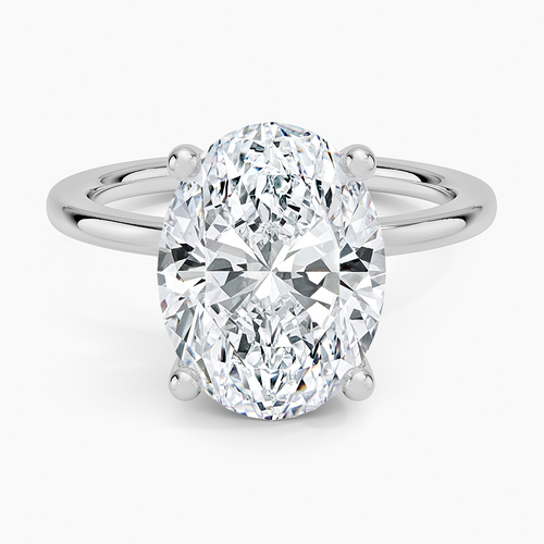 ecomposer-view with diamond shape-oval, ecomposer-metal type-white-gold-18k