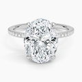 ecomposer-view with diamond shape-oval, ecomposer-metal type-white-gold-18k